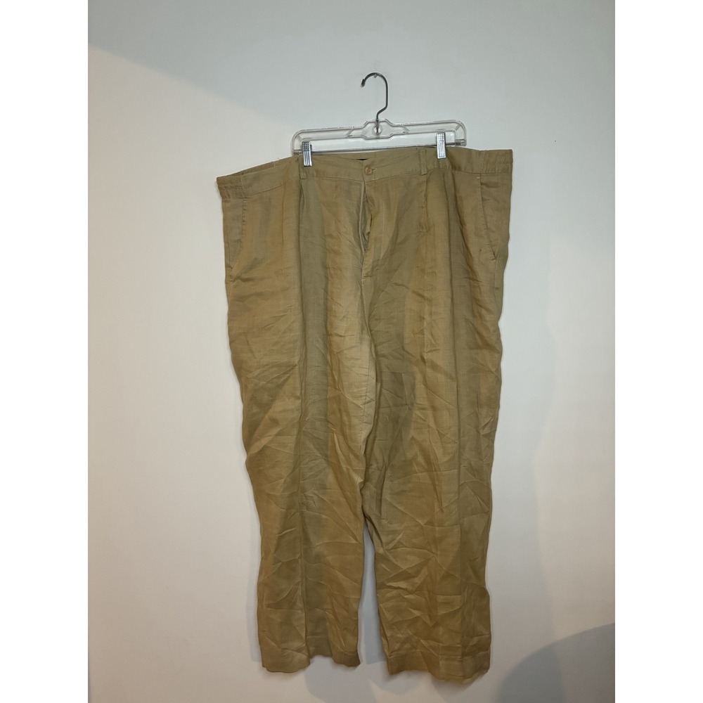 Men's "Godbody Collection" 3XL 100% linen Dress Pants Expendable Waist